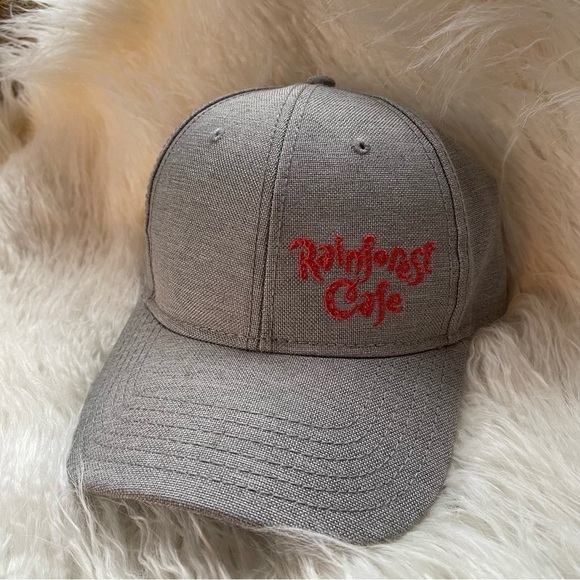 Rainforest Cafe Orlando Gray Orange Adjustable Fit Baseball Hat - Picture 1 of 4
